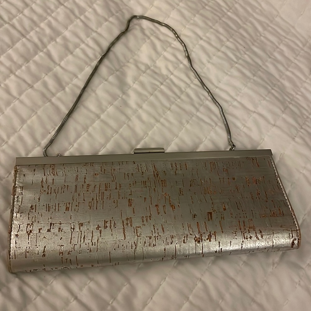 Banana Republic Silver Snap Clutch
